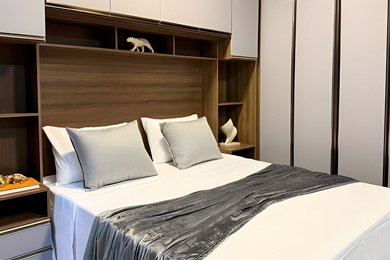Flat 15 com Cama Queen e Ar Condicionado
