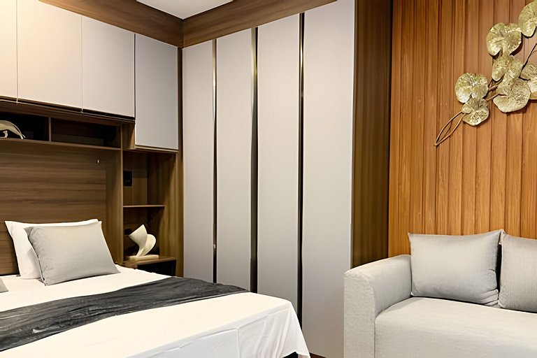 Flat 15 com Cama Queen e Ar Condicionado