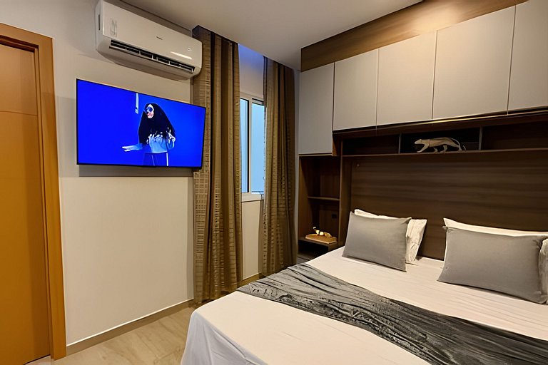 Flat 15 com Cama Queen e Ar Condicionado