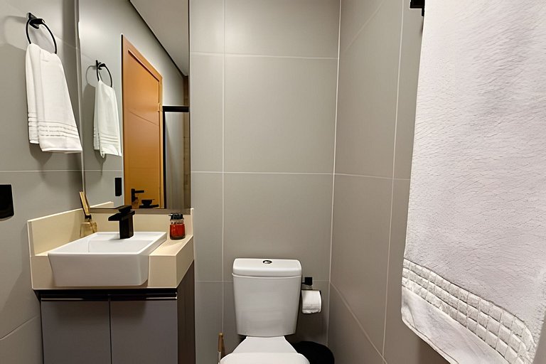 Flat 15 com Cama Queen e Ar Condicionado