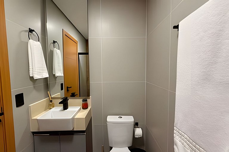 Flat 15 com Cama Queen e Ar Condicionado