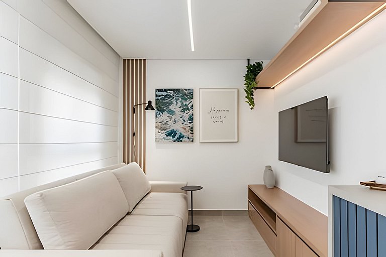 Quarto + Cozinha Completa e Piscina no 15º Andar