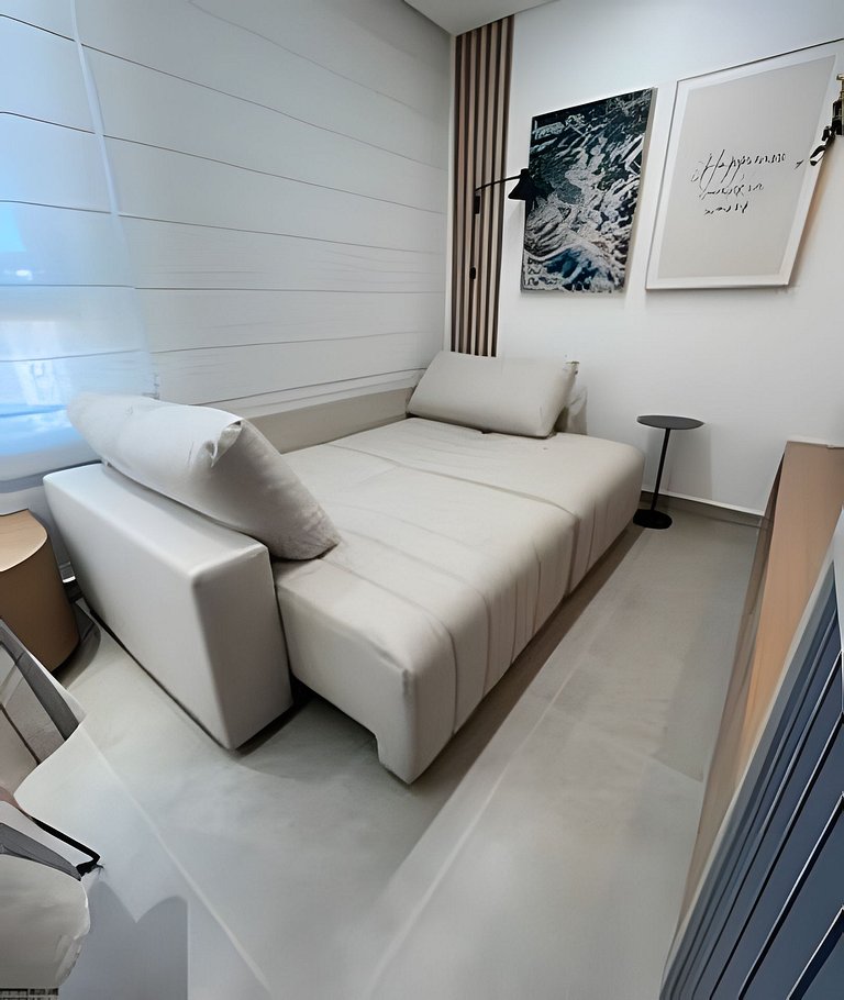 Quarto + Cozinha Completa e Piscina no 15º Andar