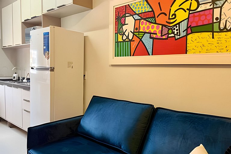 Flat 11 amplo c/ ar-condicionado perto Anclivepa