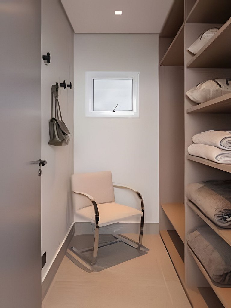 Suíte do apartamento perto do Hospital Sírio-Libanês e da Av. Paulista