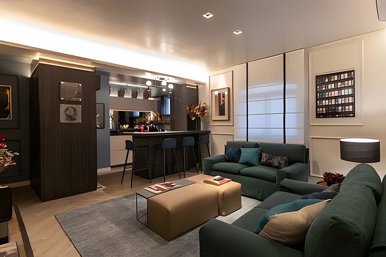 Refúgio elegante nos Jardins com garagem e Wi-Fi