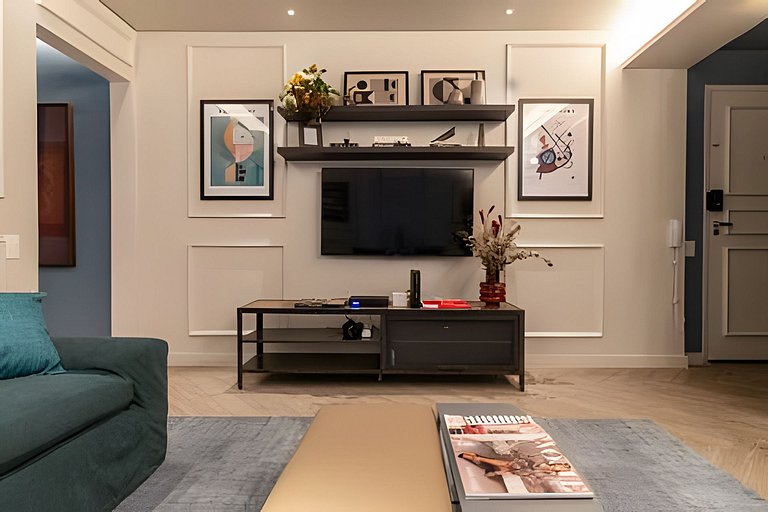 Refúgio elegante nos Jardins com garagem e Wi-Fi