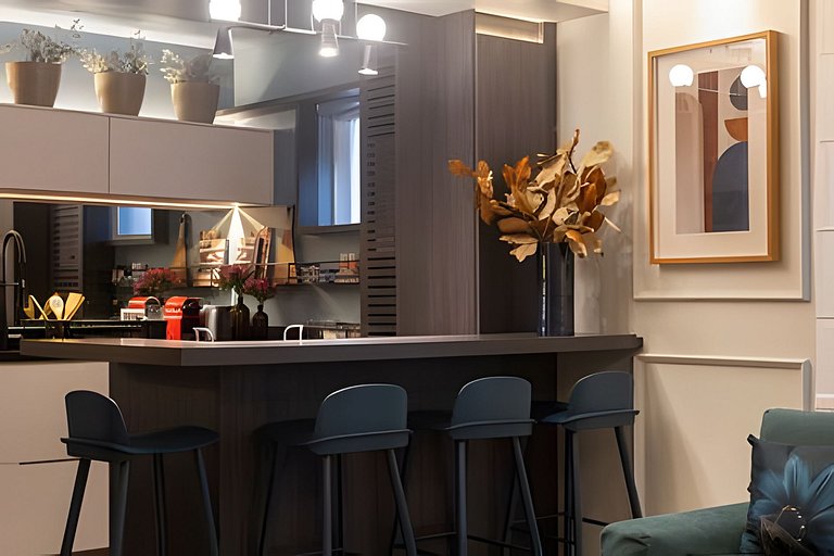 Refúgio elegante nos Jardins com garagem e Wi-Fi