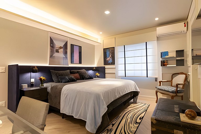 Refúgio elegante nos Jardins com garagem e Wi-Fi