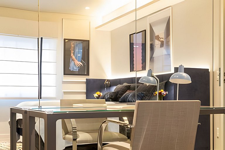 Refúgio elegante nos Jardins com garagem e Wi-Fi