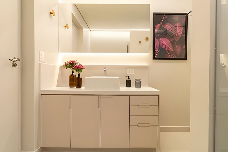 Refúgio elegante nos Jardins com garagem e Wi-Fi