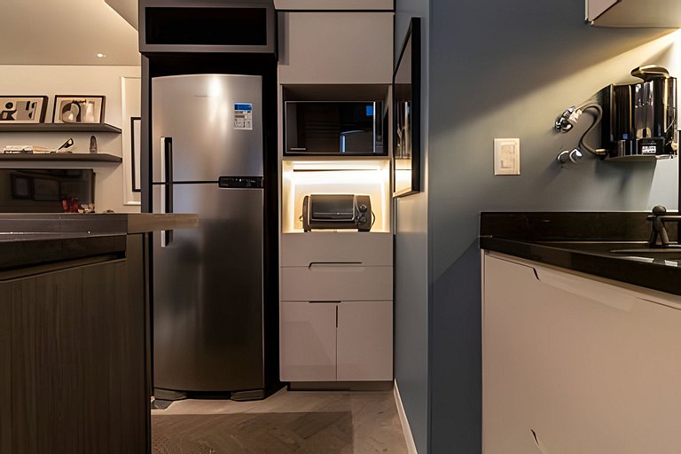 Refúgio elegante nos Jardins com garagem e Wi-Fi