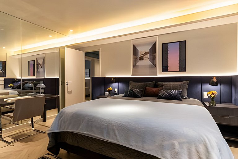 Refúgio elegante nos Jardins com garagem e Wi-Fi