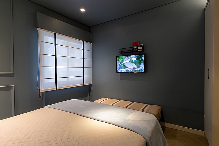 Refúgio elegante nos Jardins com garagem e Wi-Fi