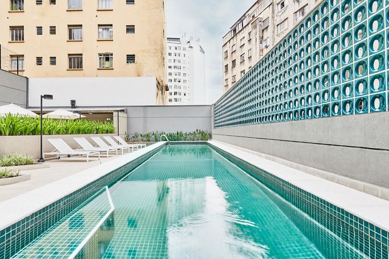 Studio c/ Ar-Condicionado pertinho da Liberdade