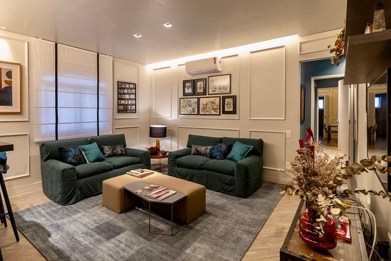 Refúgio elegante nos Jardins com garagem e Wi-Fi