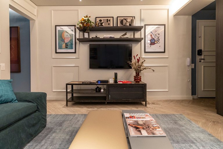 Refúgio elegante nos Jardins com garagem e Wi-Fi