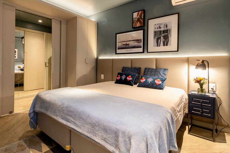 Refúgio elegante nos Jardins com garagem e Wi-Fi