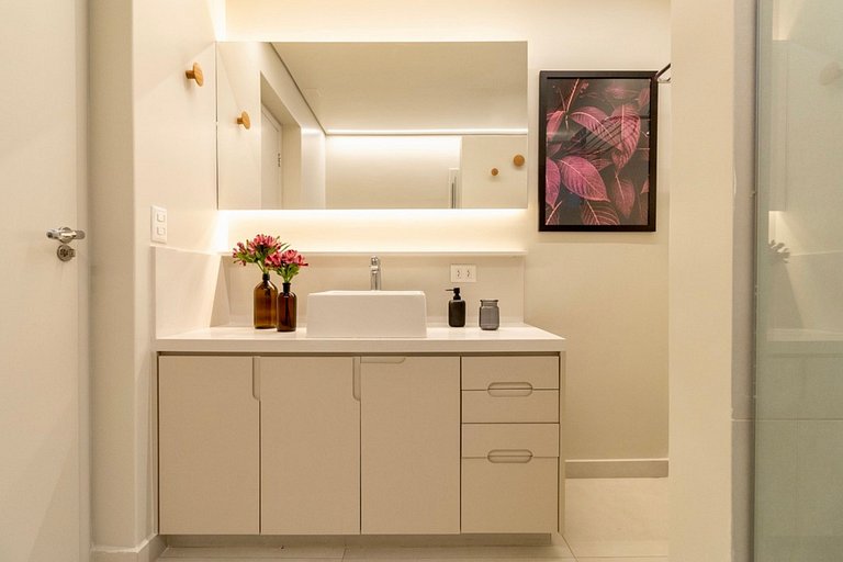 Refúgio elegante nos Jardins com garagem e Wi-Fi