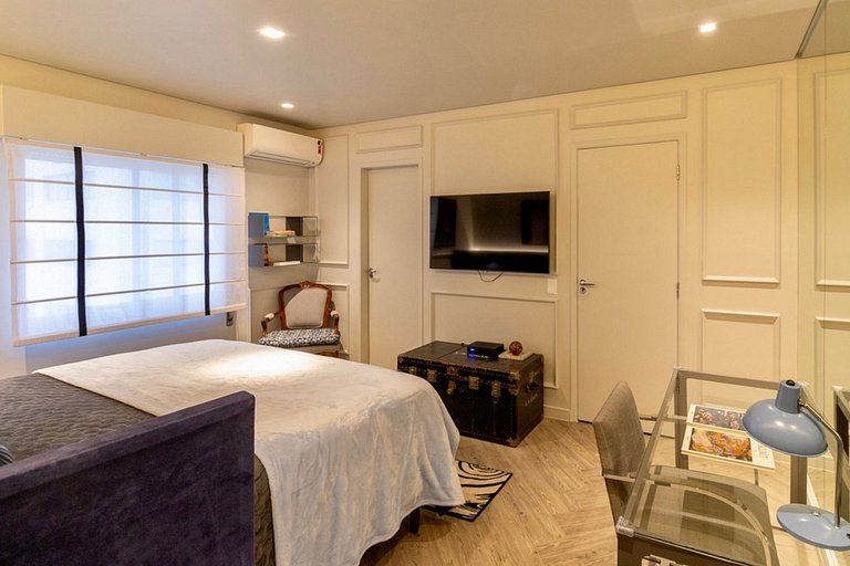 Refúgio elegante nos Jardins com garagem e Wi-Fi