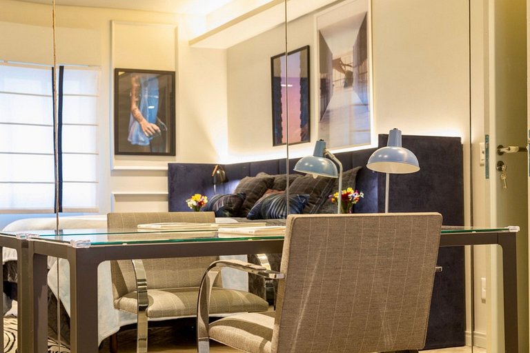 Refúgio elegante nos Jardins com garagem e Wi-Fi