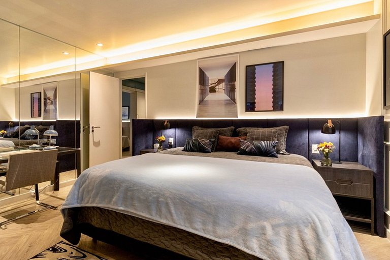 Refúgio elegante nos Jardins com garagem e Wi-Fi