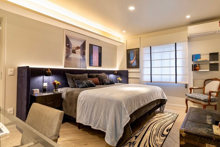 Refúgio elegante nos Jardins com garagem e Wi-Fi