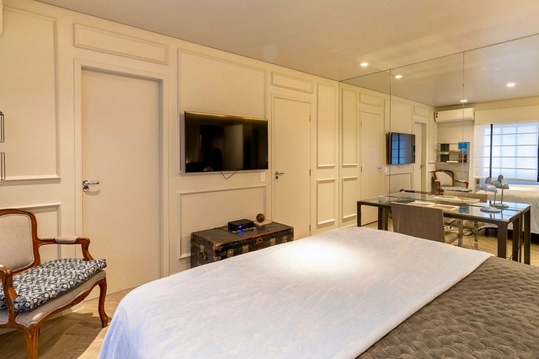 Refúgio elegante nos Jardins com garagem e Wi-Fi