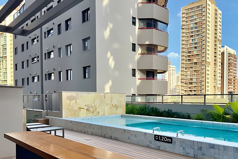 Loft Pé-Direito Alto a 500m do Metrô Brooklin